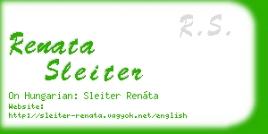 renata sleiter business card